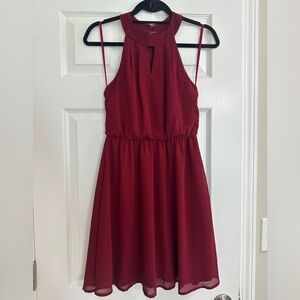 Francesca’s Small burgundy keyhole dress
